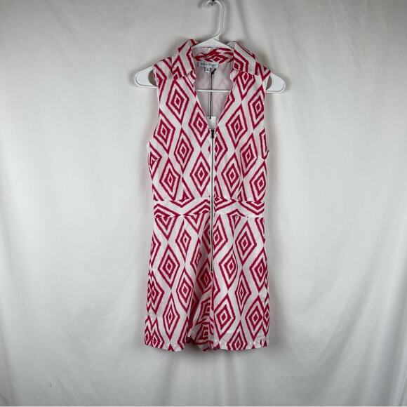Willa Story Reddish Pink Feminine Coastal Grandma Layla Romper NWT Size XS - Picture 2 of 16
